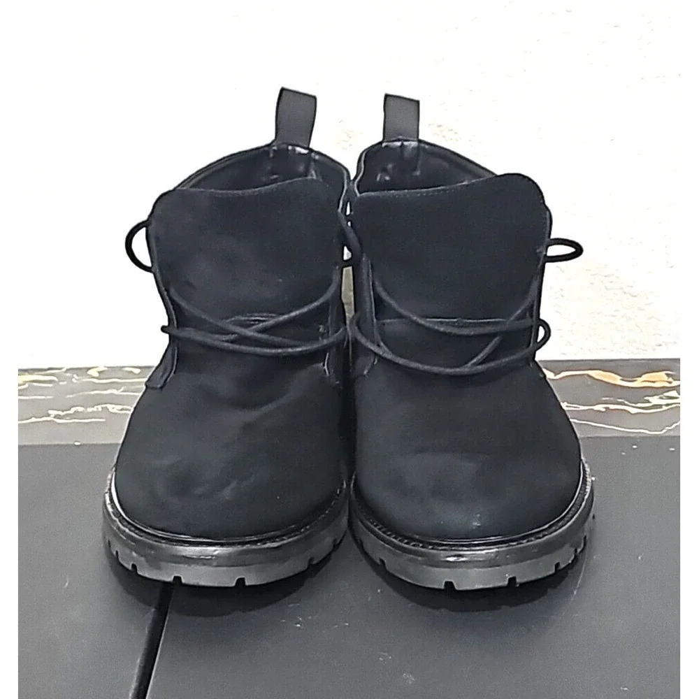 Mens Size 9 Black Calvin Klein Ultan Calf Suede Leather‎ Chukka Boots 34F0500